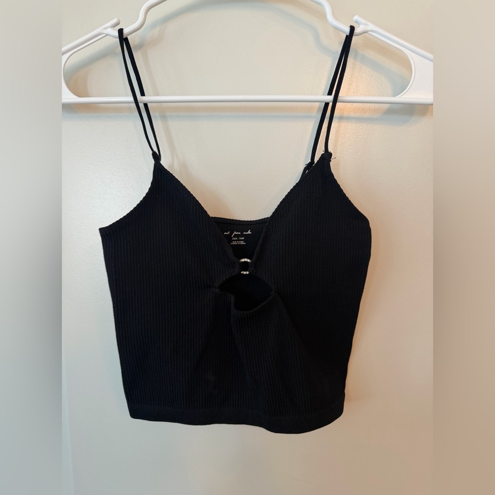 Urban Outfitters Black Ribbed Camisole
